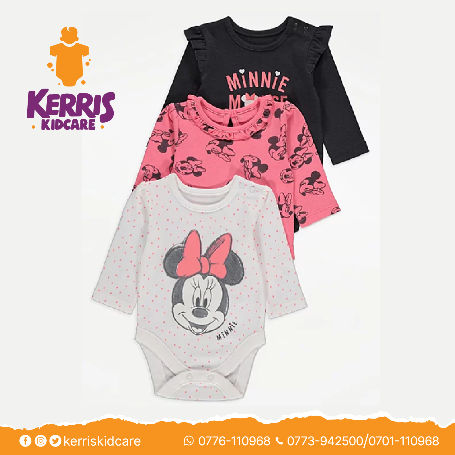 Disney Minnie Mouse Pink Bodysuits
